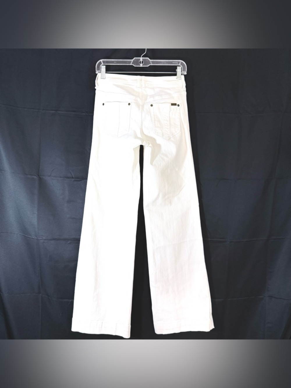 100% Authentic Burberry Brit “Bethnal” Flare Leg Mid Rise White Jeans Size 27R - Picture 6 of 14